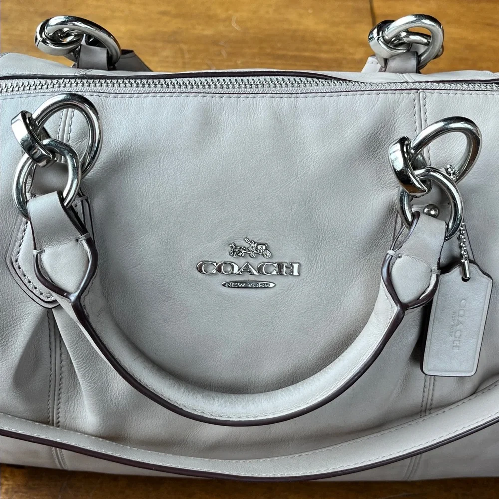 Coach Colette Shoulder Satchel f33806 Gray Birch - Picture 3 of 16